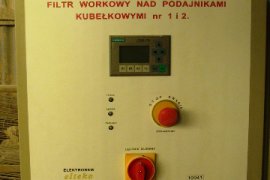 Automatyki filtra workowego nad podajnikami kubełkowymi